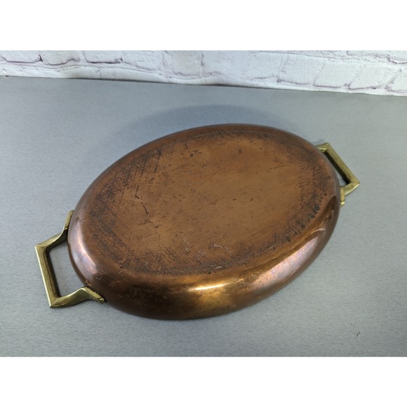 Paul Revere Limited Edition Copper Clad 12" x 8" Oval Skillet EUC - Picture 3 of 4